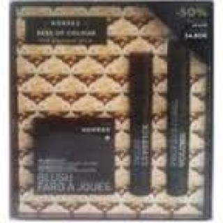 KORRES MAKEUP SET PEACH RUDGE, PERMANENT LIPSTICK 21 & BLACK MASCARA